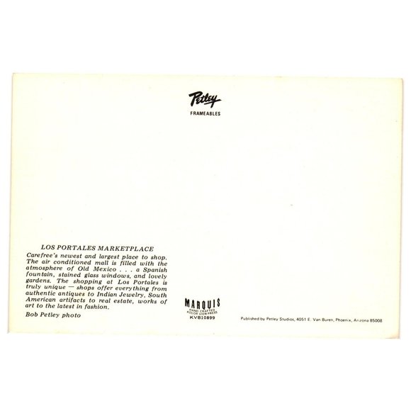 Vintage Postcard Los Portales Marketplace Carefree Arizona Mall Spanish Themed - Picture 2 of 2